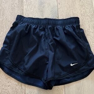 Nike Dri-Fit Tempo Icon Womens Houndstooth Shorts Small Midnight Navy, Black